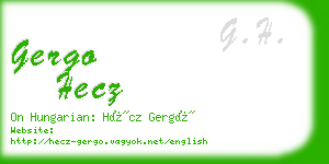 gergo hecz business card